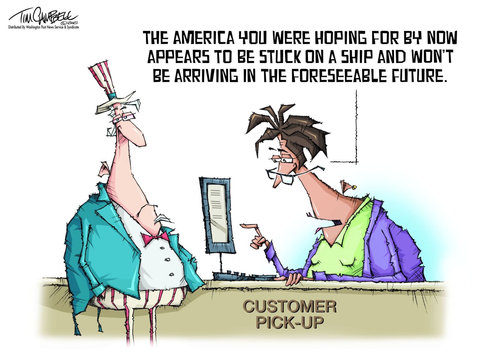 Tim Campbell cartoon
